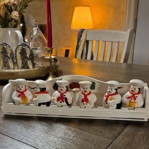 vintage italian Chef Figurine Spice Shakers Set